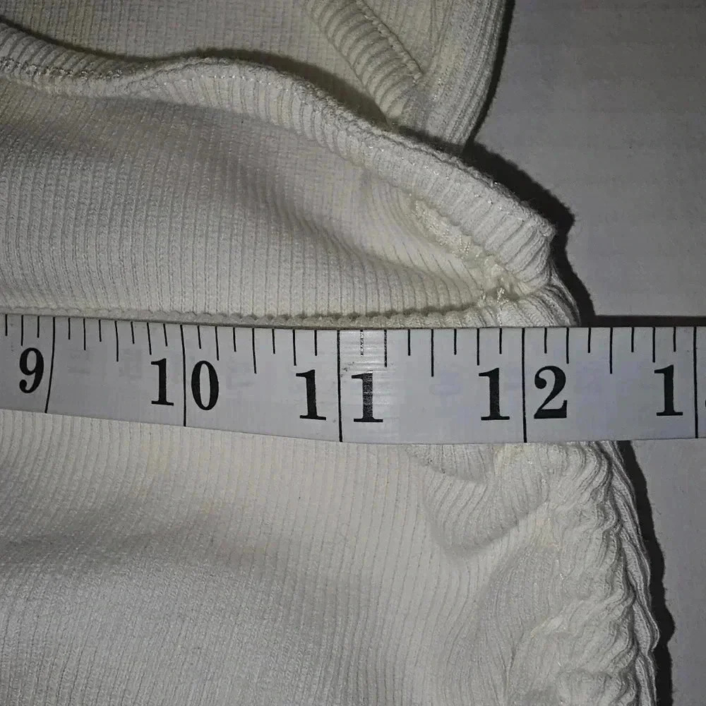 American Threads Rib Cut White Dress SZ M - Picture 9 of 12